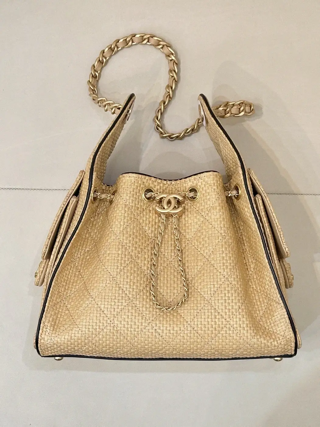 Counterfeit Chanel 25s Small Hobo front view visual reference