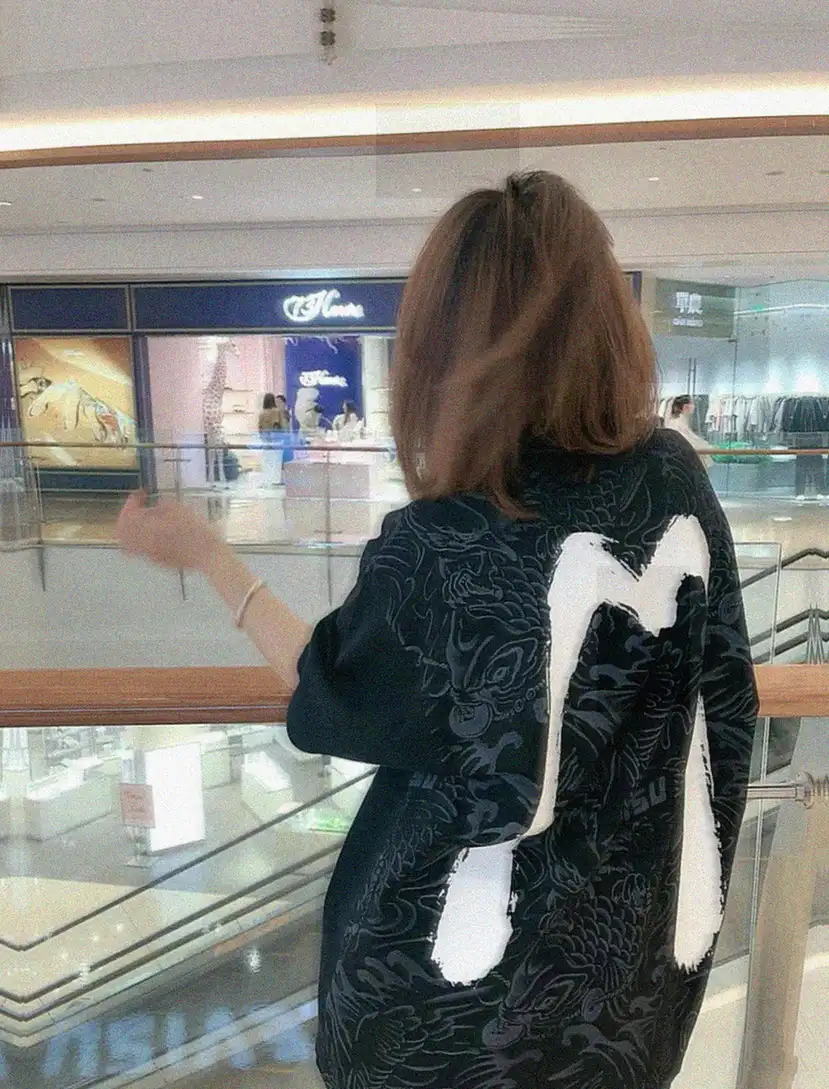 Counterfeit Evisu apparel front view visual reference