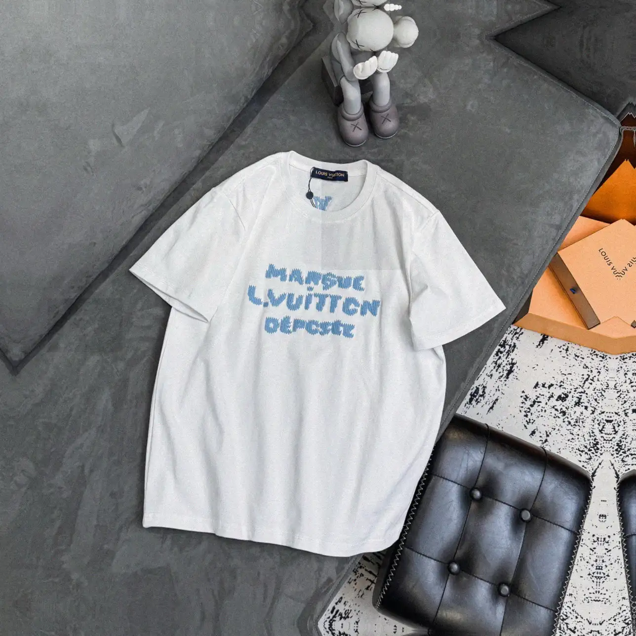 Counterfeit Louis Vuitton apparel front view visual reference