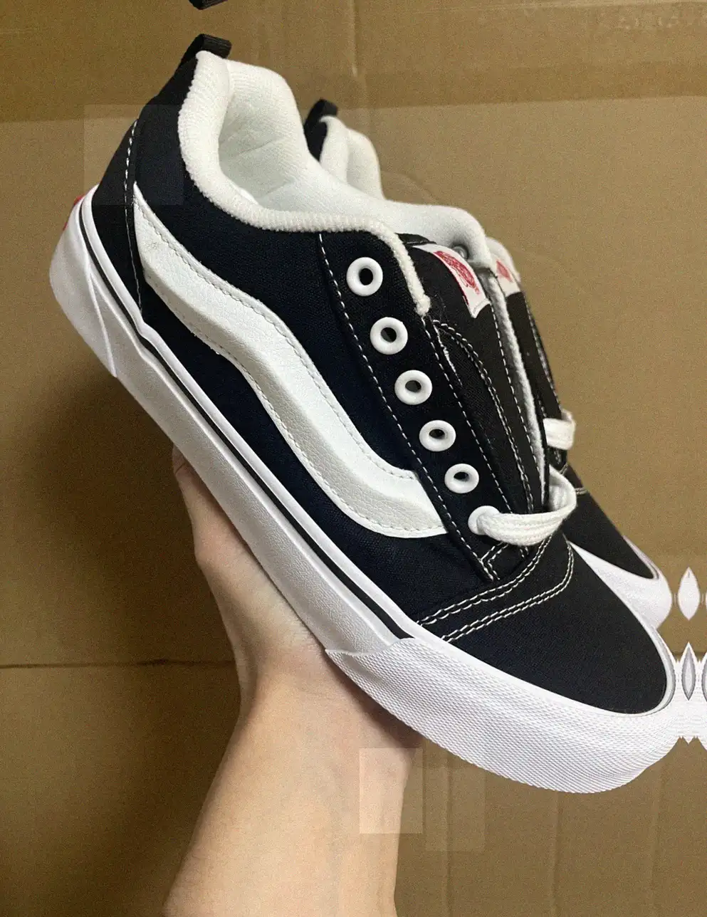 Counterfeit Vans shoes front view visual reference